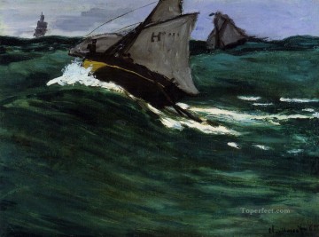  verde Pintura - La ola verde Claude Monet
